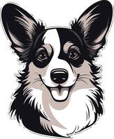 Happy Welsh Corgi Portrait vector