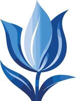 Abstract Blue Flower Illustration vector