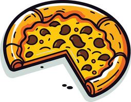 Pizza with a Missing Slice vector