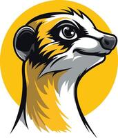 Portrait of a Curious Meerkat vector