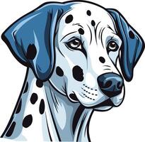 Close up Portrait of a Dalmatian Dog vector