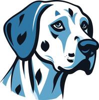 Blue Dalmatian Dog Portrait vector