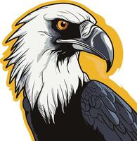 Eagle Portrait Sharp Eyes and Feathered Majesty vector
