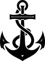 A bold, graphic anchor icon, perfect for nautical themed designs vector