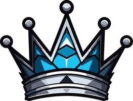 Blue and Silver Crown vector