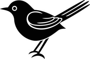 Simple black and white silhouette of a bird, perfect for branding or design projects vector