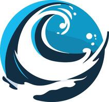 Ocean Wave Abstract Illustration vector