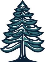 Stylized Illustration of a Pine Tree vector