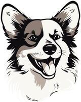 Portrait of a Happy Welsh Corgi vector