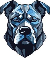Geometric Portrait of a Pitbull vector