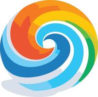 Abstract Colorful Swirl Design vector