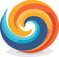 Abstract Swirling Pattern in Vibrant Colors vector