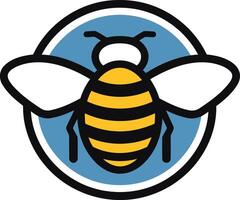 Bee Icon in a Circle vector