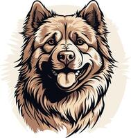 Portrait of a Happy Dog vector