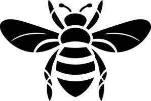 Simple yet powerful, this black and white bee silhouette is perfect for branding, logos, or any design project that needs a touch of nature and hard work vector
