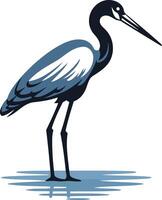Blue Heron in Water vector