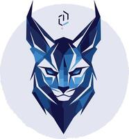 Geometric Lynx Head vector