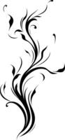 Elegant black and white floral design, perfect for adding a touch of sophistication to your designs vector