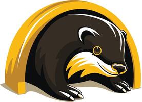 Otter in its Den vector
