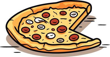 Pizza with a Missing Slice vector