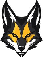 Geometric Fox Mascot Design vector