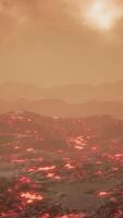 Scenic view of a part of a lava flow in the dark video