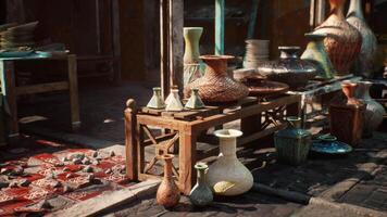 Assorted Vases Resting on Table video