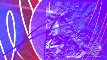 Animated insert with moving lines and shapes. Motion. Stylish animation with intro and place to insert for . Moving curves lines and circle with insert for info or presentation video