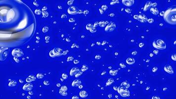 Moving 3d bubbles in liquid. Motion. Dense 3d balls move in liquid. 3D animation with moving round bubbles in liquid video