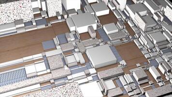Abstract surreal texture of 3d rectangles in slow motion. Motion. Different size of blocks flowing diagonally. video