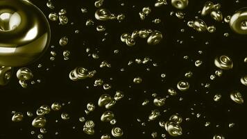 Moving 3d bubbles in liquid. Motion. Dense 3d balls move in liquid. 3D animation with moving round bubbles in liquid video