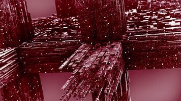 Virtual 3d maze. Motion. Movement in 3D maze with traps. Maze with virtual walls and moving squares. Immersion in virtual reality video