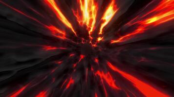 Green and orange background. Motion.Flaming with lights tunnels that rotate in animation around. video