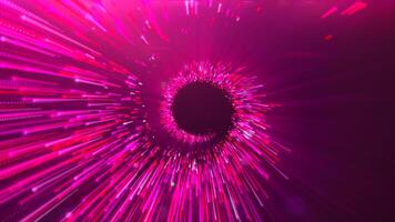 Bright spiral stream of rays. Motion. Cyber portal with moving spiral beams. Twisting ring in spiral stream of luminous stripes video