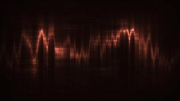Orange and green background. Motion.An angular line made like a graph in abstraction that spreads out in different directions. video