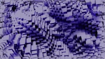 Cube particules abstract background, rippling fast 3D texture. Design. Abstract cube waves in endless motion. video