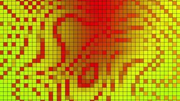 Abstract pixelated background of a colorful screen with glitch effect. Motion. TV noise visualization. video