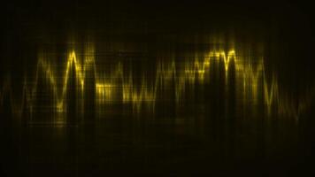 Beautiful wavy line with shine. Motion. Shining line moves in wavy pulsations. Rippling line with beautiful radiance. Pulse waves or music equalizer video
