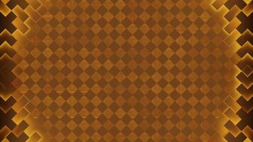 Moving circles on checkerboard background. Design. Colorful background with square pattern and moving circles. 3d wave rings move on surface with squares video