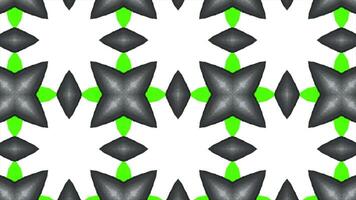 Bright flashing pattern with kaleidoscopic effect. Motion. Bright patterns in several rows change and move. Kaleidoscope of series of patterns and flashing colors video
