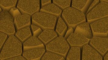 Abstract visualization of dry soil in motion. Design. Cracks in soil, transforming 3D terrain. video