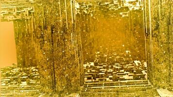 Hypnotic 3d tunnel in maze. Motion. Immersion in 3D space of square maze with transitions. Multi-level tunnel in 3D maze of squares video