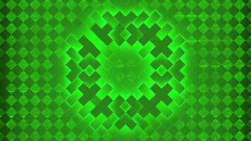 Green and gray background. Design.The background is made of crosses that move apart in different directions in the animation. video