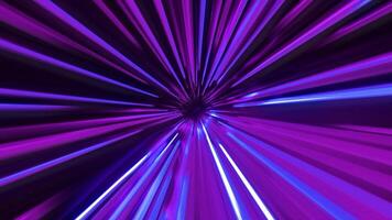 Gray and purple background. Motion.An illuminated tunnel in abstraction that rotates and bright light rays emanate from it. video