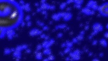 Animation with moving molecules in space. Motion. Ring 3d molecules move in chaotic field. 3D molecules or particles move in space video