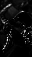 abstract movement of the dark, mystery substance or liquid background. Abstract background with rotating objects in dark liquid. video