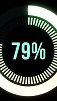 Set of circular sector percentage diagram from 0 to 100 readiness. Round progress indicator of uploading or downloading. video