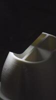 The model object printed on the 3d printer is inside the 3d printer close-up. Progressive modern additive technologies. Universal 3D printer for home and education. video
