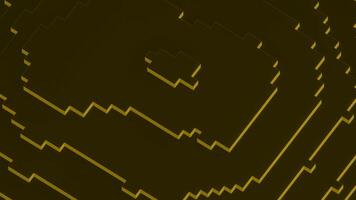 Abstract small box cube random geometric background. Design. Abstract square pixel mosaic illustration, land block background. video