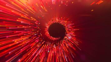 Red and blue background . Motion . Bright animation with white lines that move in different directions and glow with different colors. video